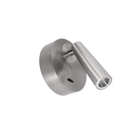 Applique murale moderne à LED Gea Led GAP583, orientable, en aluminium méthacrylate nickelé