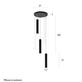 Lámpara de araña moderna Perenz SHOT 8032 N 8492 B 8492 N