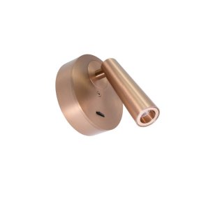 Aplique de pared clásico LED Gea Led GAP585, aluminio metacrilato champán ajustable