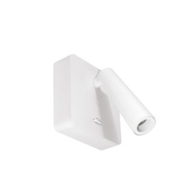 Aplique de pared moderno LED Gea Led GAP590, aluminio metacrilato blanco, ajustable