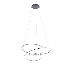 Lustre moderne gris métallisé Perenz SPIRA 8150 GM LC LED DIM 3000K 5500LM