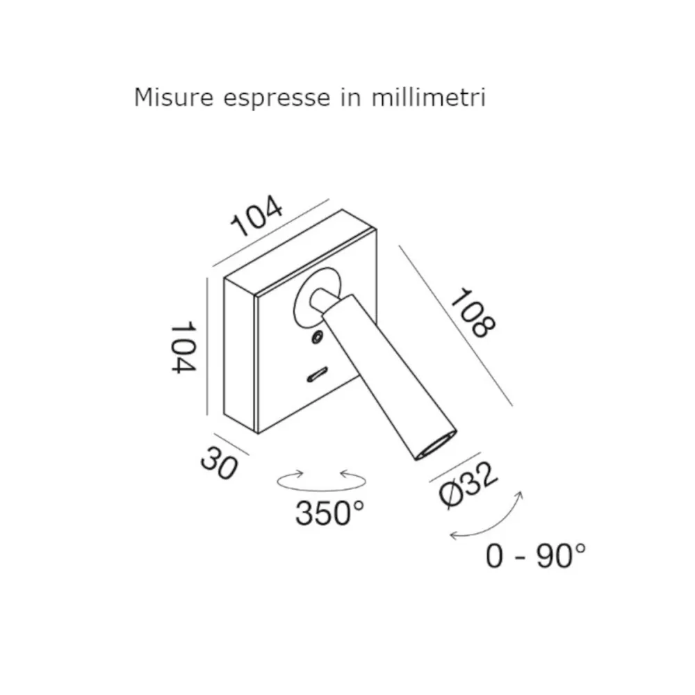 Aplique de pared moderno Gea Led GAP594 LED