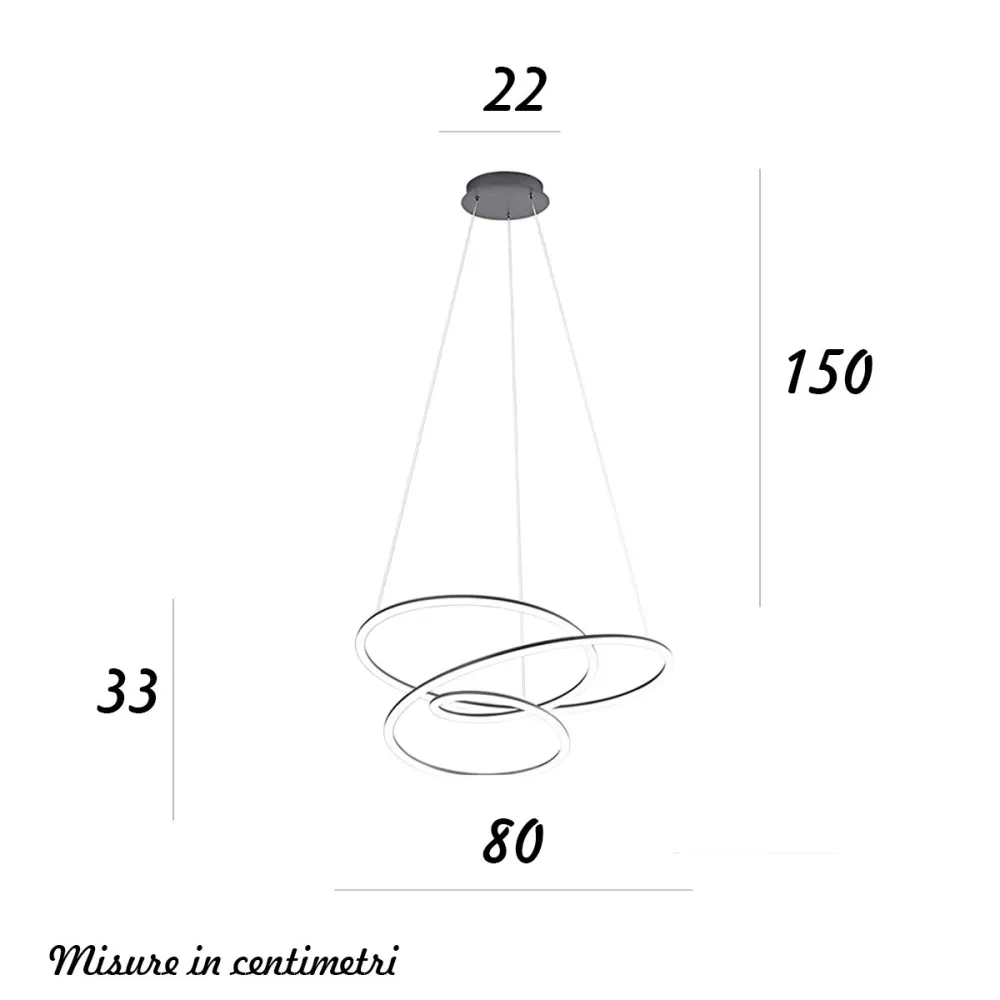 Lampadario moderno Perenz SPIRA 8150 GM LC