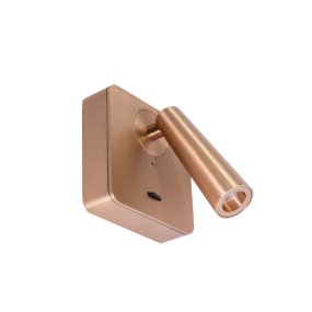 Aplique de pared clásico LED Gea Led GAP595, aluminio metacrilato champán ajustable