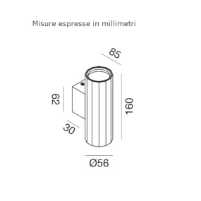 Aplique de pared moderno Gea Led GAP531 GU10 LED