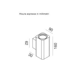 Applique murale moderne Gea LED GAP540 GU10 LED