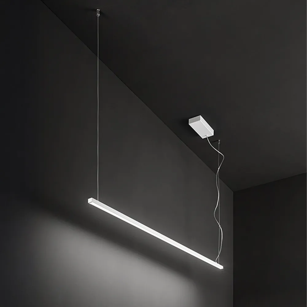 Sospensione profilo monoemissione Perenz LINK 8052 B N CTD 35W LED DIM 2800LM metallo alluminio bianco nero