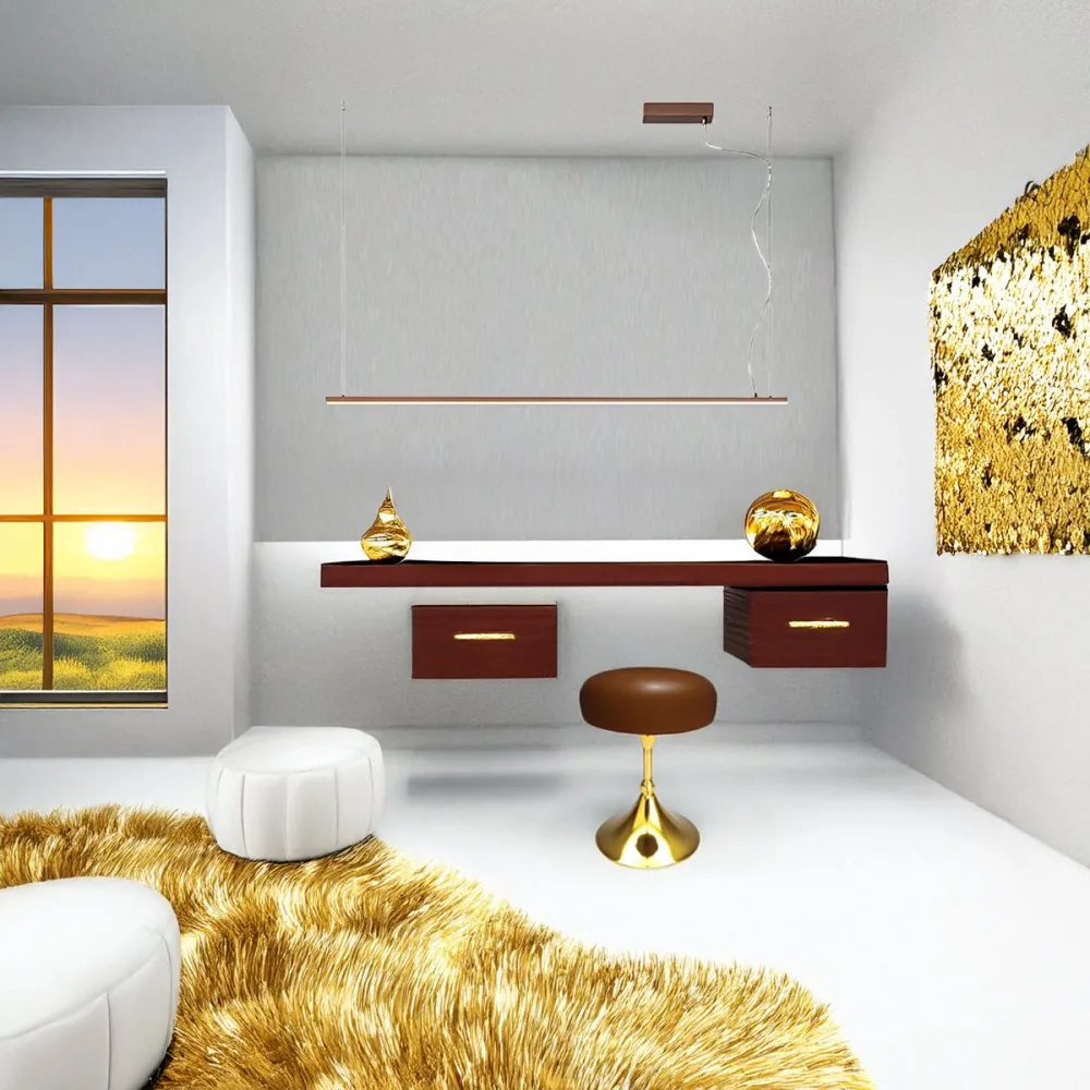 Sospensione classica monoemissione Perenz LINK 8052 MM CTD 35W LED DIM 2800LM metallo alluminio marrone metallizzato