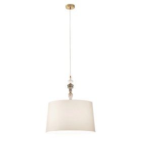 Lámpara de araña clásica Perenz ABACO 8510 MC E27 LED con pantalla de tela y cerámica