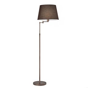 Lámpara de pie clásica Perenz CRANE 8476 MM E27 LED metal pantalla de tela marrón