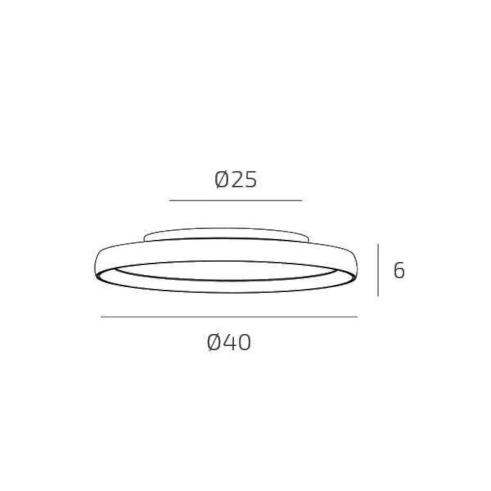 Lámpara de techo moderna Top light PLANA 1221 40 LED CCT SWITCH