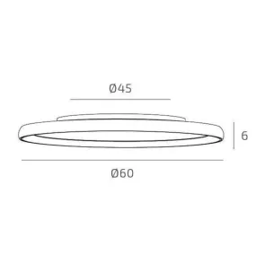 Plafoniera moderna Top light PLANA 1221 60 LED CCT SWITCH