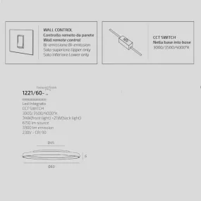 Lámpara de techo moderna Top light PLANA 1221 60 LED CCT SWITCH
