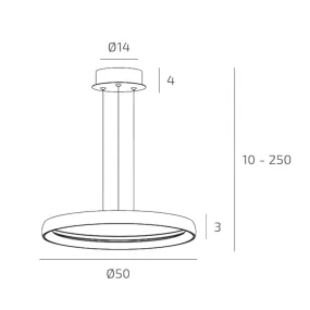 Lampadario moderna Top light PLANA 1221 S50 LED CCT SWITCH