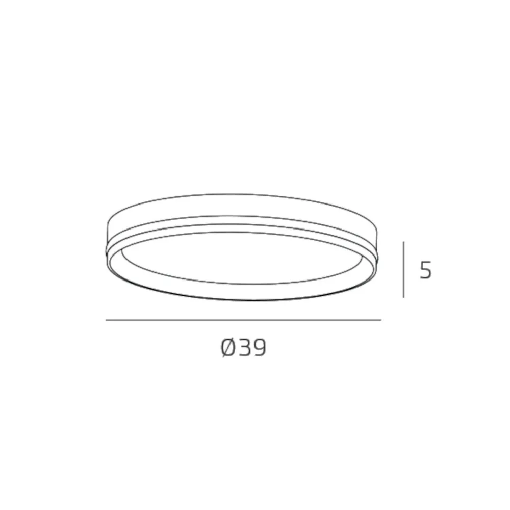 Moderne Deckenleuchte Top Light AERA 1222 40 LED CCT Switch