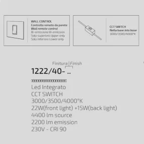 Plafonnier moderne AERA 1222 40 LED CCT avec interrupteur