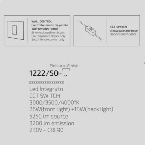 Moderne Deckenleuchte Top Light AERA 1222 50 LED CCT Switch