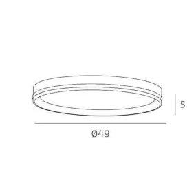 Plafoniera moderna Top light AERA 1222 50 LED CCT SWITCH