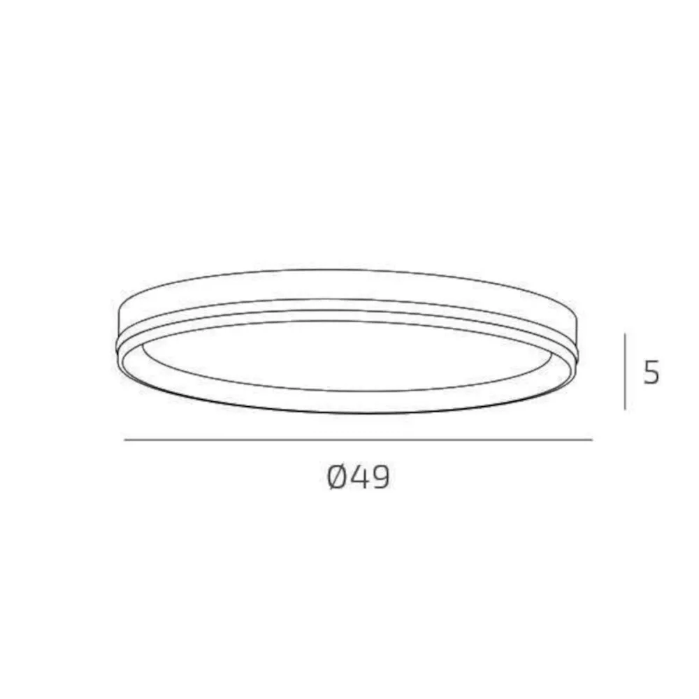 Lámpara de techo moderna Top light AERA 1222 50 LED CCT SWITCH