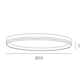 Moderne Deckenleuchte Top Light AERA 1222 60 LED CCT Switch