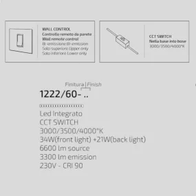 Plafoniera moderna Top light AERA 1222 60 LED CCT SWITCH