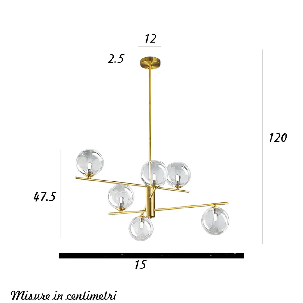 Lampadario classico Perenz PYREX 8514 OB