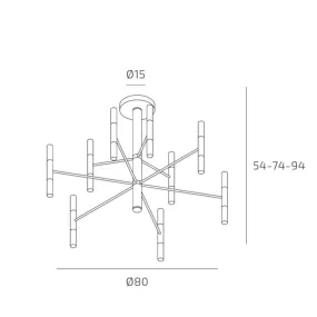 Lampadario moderno Top Light SPACE 1226 80 G9 LED