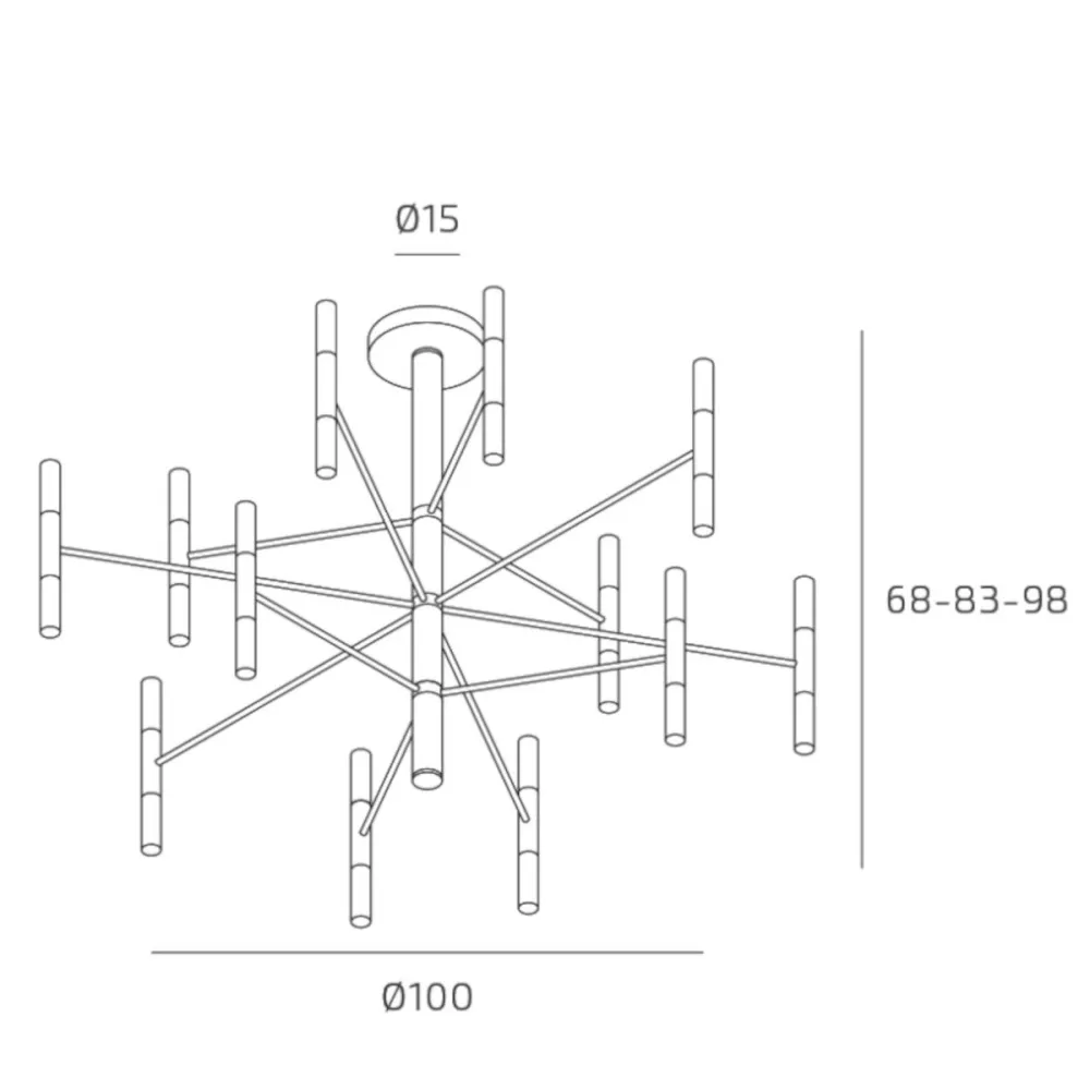 Moderner Kronleuchter Top Light SPACE 1226 100 G9 LED