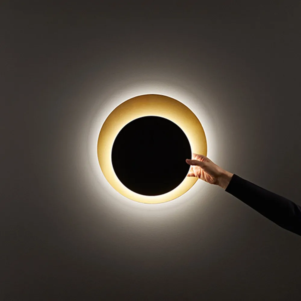 Applique moderna Perenz DRUM 8230 OR LC 33W LED 2640LM metallo oro nero orientabile inclinabile