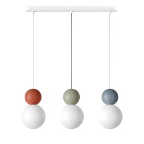 Lustre moderne Top Light COTTAGE 1228 S3 R G9 LED verre métal