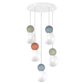 Lustre moderne Top Light COTTAGE 1228 S5 T G9 LED verre métal