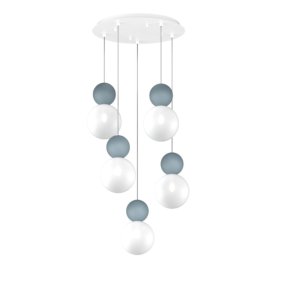 Lampadario moderno Top Light COTTAGE 1228 S5 T G9 LED vetro metallo