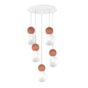 Lampadario moderno Top Light COTTAGE 1228 S5 T G9 LED vetro metallo