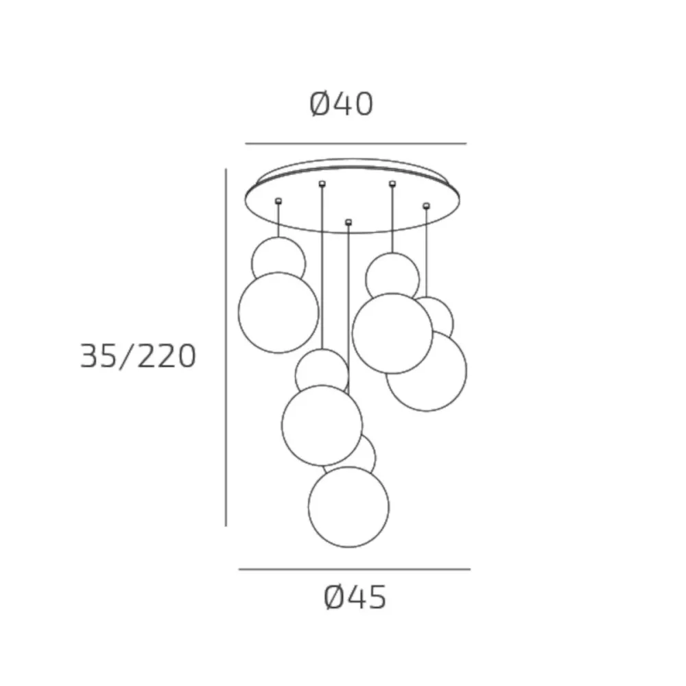 Lustre moderne Top Light COTTAGE 1228 S5 T G9 LED