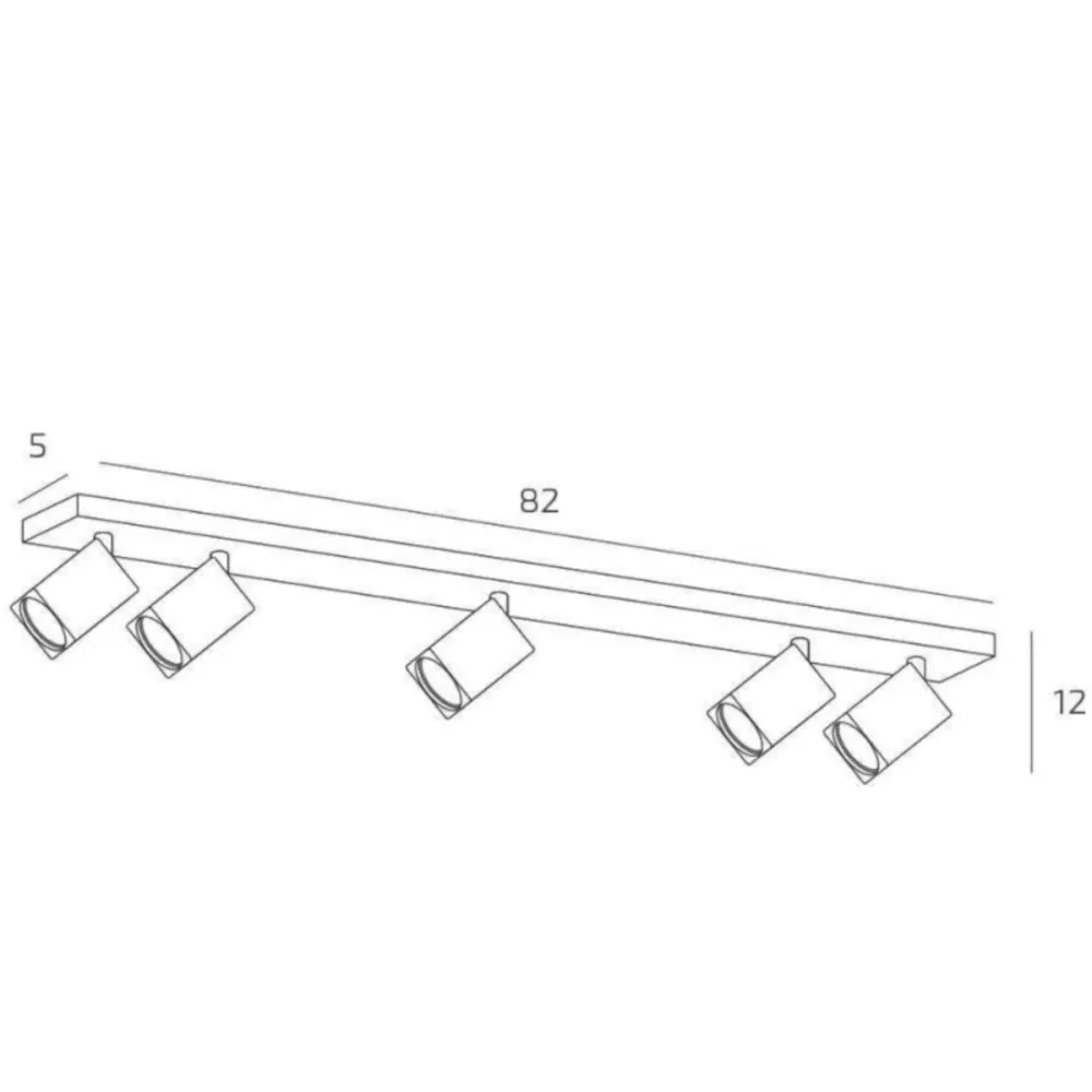 Binario moderno Top Light KIBO 1230 5 GU10 LED