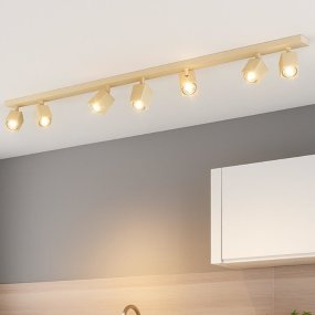 Projecteur moderne KIBO 1230 7 GU10 LED sur rail métallique réglable