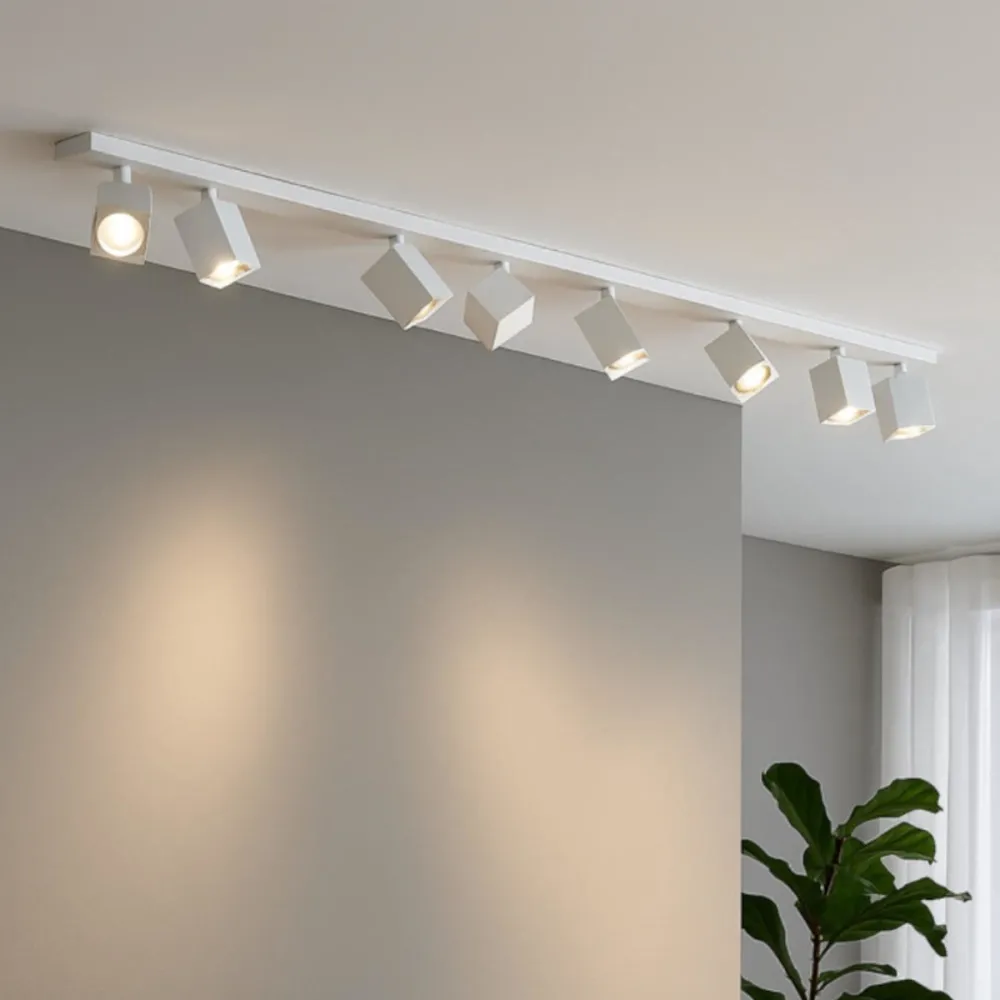 Moderne Schienenstrahler-Aufsatzleuchte KIBO 1230 7 GU10 LED