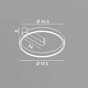 Applique moderna Perenz OFF 8426 GR CT