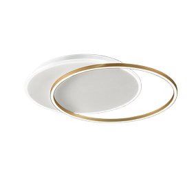 Plafoniera moderna Perenz illumina ORBIT 8195 GR LC LED alluminio metallo bianco oro spazzolato acrilico