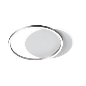 Lámpara de techo moderna Perenz ilumina ORBIT 8195 GR LC LED aluminio metal blanco gris titanio acrílico