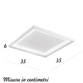 Plafoniera moderna Perenz illumina PANEL 8428 B LC LED 3000K alluminio metallo acrilico bianco opaco