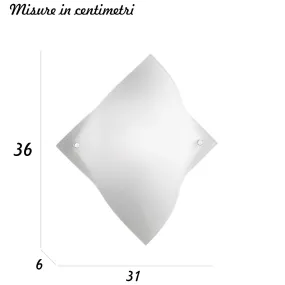 Aplique de pared de cristal satinado Perenz CAKE 6022