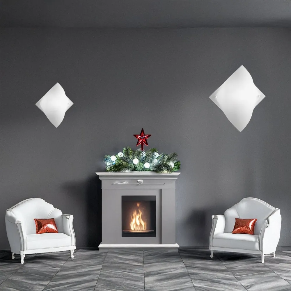 Aplique de pared de cristal satinado Perenz CAKE 6024