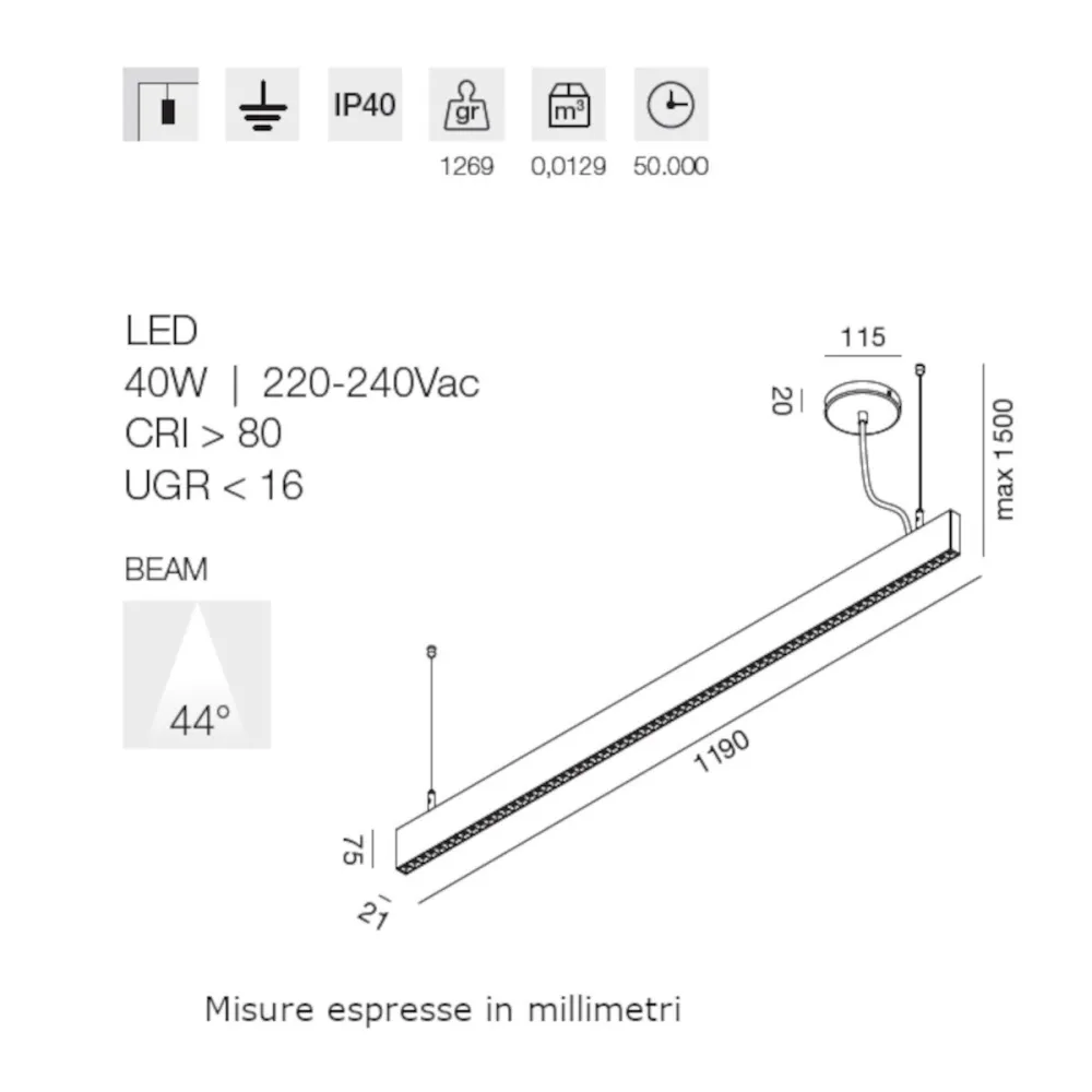 Sospensione moderna Gea Led GSO110N LED