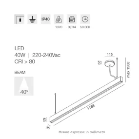 Sospensione moderna Gea Led GSO131N LED