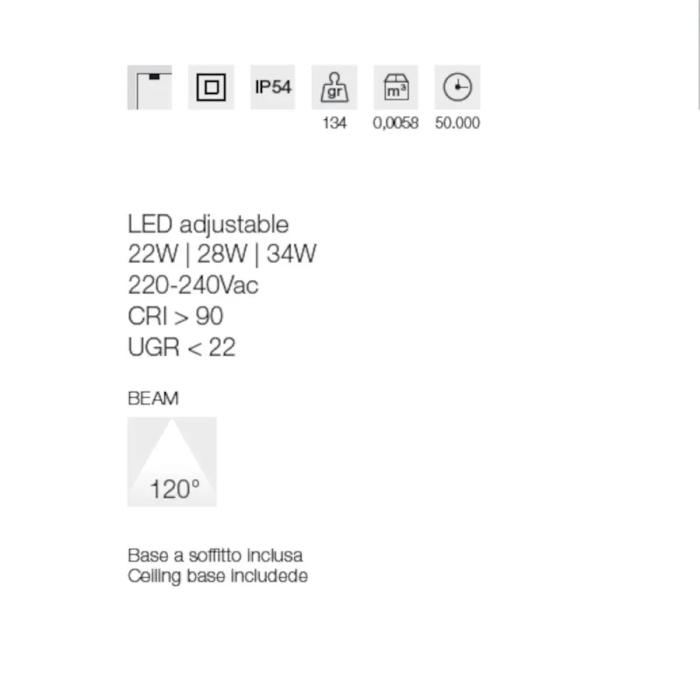 Lámpara de techo moderna LED Gea Led GPL420 IP54