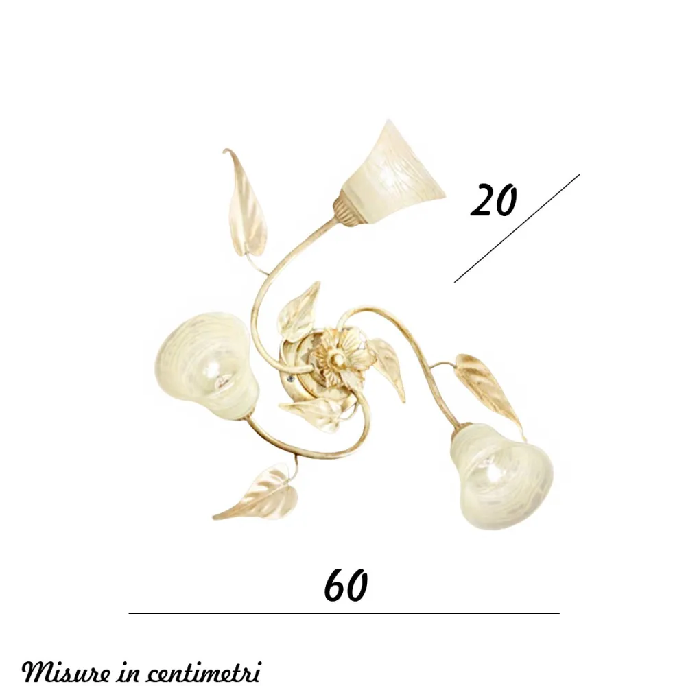 Plafoniera classica Due P illuminazione TOSCA PL3