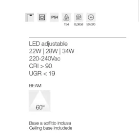 Lámpara de techo moderna LED IP54 Gea Led GPL430