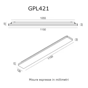 Moderne Deckenleuchte Gea LED GPL421+GKI421P LED IP54