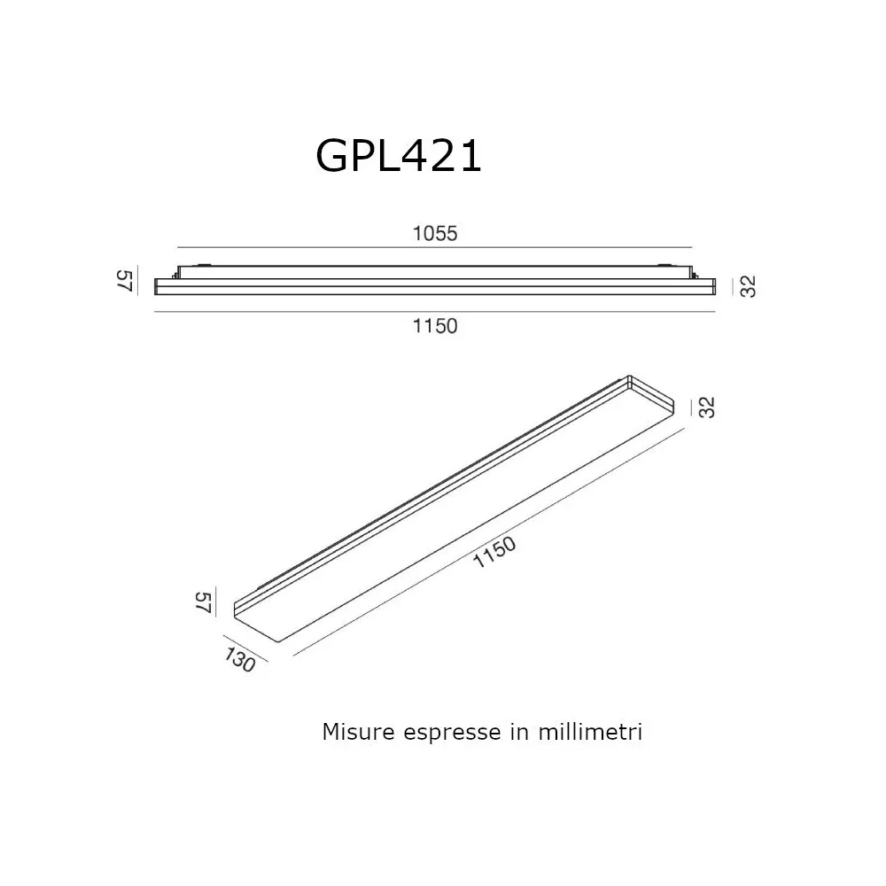 Moderne Deckenleuchte Gea LED GPL421+GKI421P LED IP54
